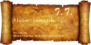 Tisler Teobalda névjegykártya
